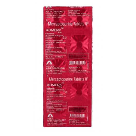 Mercaptopurine 50Mg X 10 Tabletas  Admerk