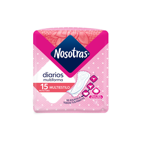 Nosotras Diario Multiformas X 15 Unidades