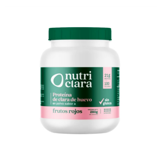 Nutriclara Proteina De Huevo Polvo Sin Gluten Frutos Rojos 280Gr.