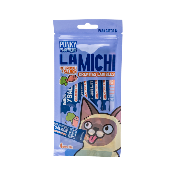 Punky Snack La Michi De Brocoli Y Slamon Crm. 4 Unidades X 15Gr
