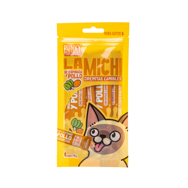 Punky Snack La Michi De Espinaca Y Pollo  Crm. 4 Unidades  X 15Gr