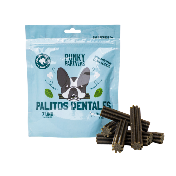 Punky Snack  Palmito Dentales 7 Unidades / 0-25 Kg