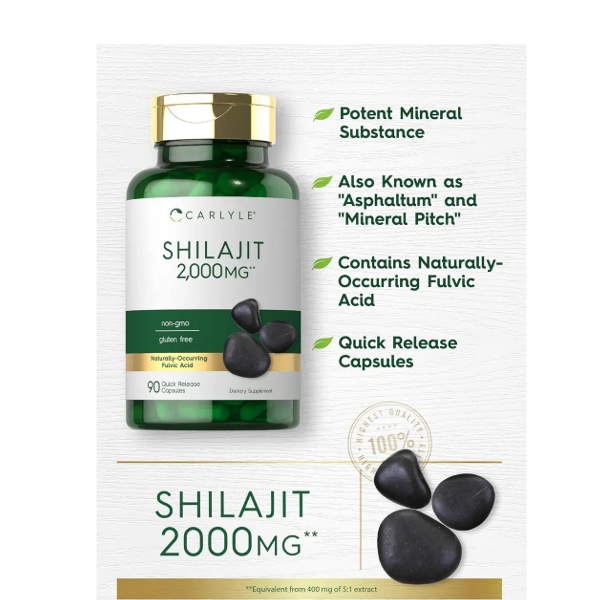 Shilajit 2.000Mg X 90 Cápsulas Carlyle - Imagen 3