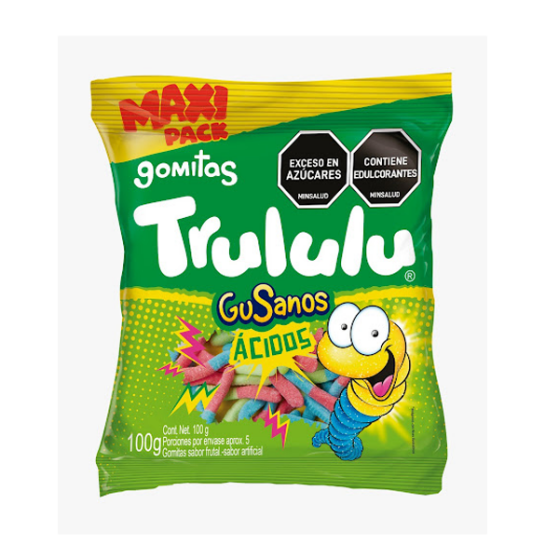 Trululu Gomitas Gusano Acidos 100Gr