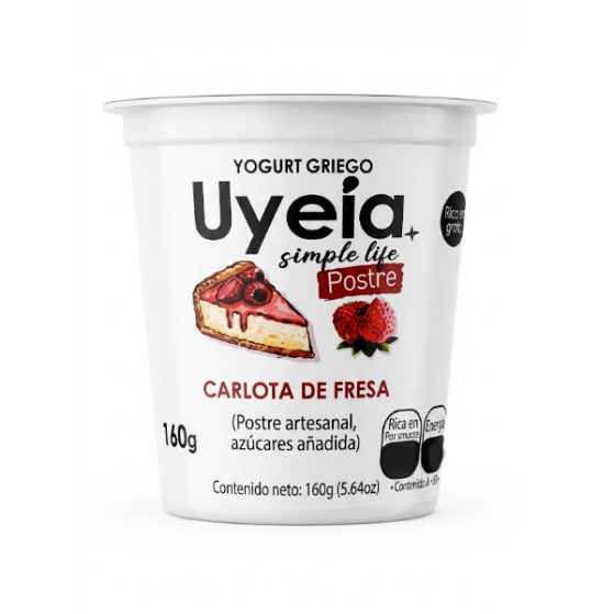 Uyeia Yogurt Griego Postre Carlota De Fresa 160Gr
