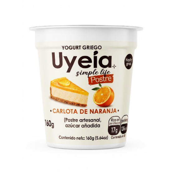 Uyeia Yogurt Griego Postre Carlota De Naranja 160Gr