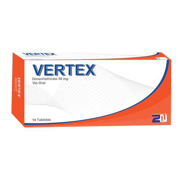 Vertex Dimenhidrinato 50Mg X 10 Tabletas 2N