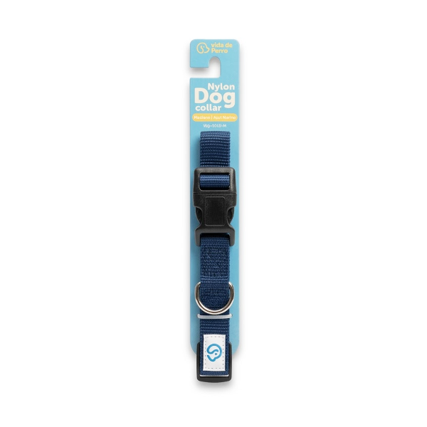 Vida De Perro Collar Para Perro Color Azul Marino Talla M.Vdp-1015-M-Nvb
