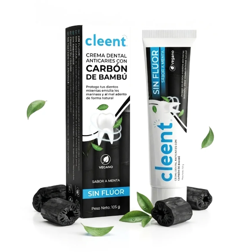 Cleent Crema Dental Anticaries Con Carbon De Bambu 105Gr