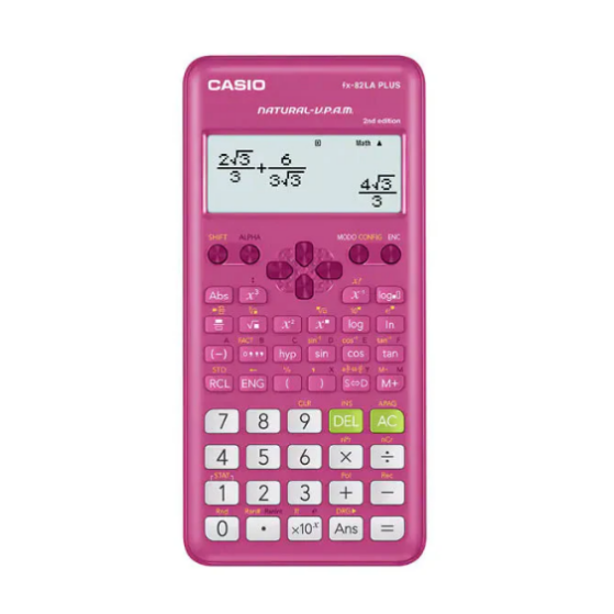 Casio Calculadora Cientifica Fx-82La Plus-Pk