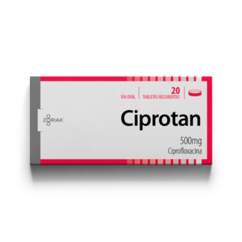 Ciprotan Ciprofloxacina 500Mg X 20 Tabletas Zoriak