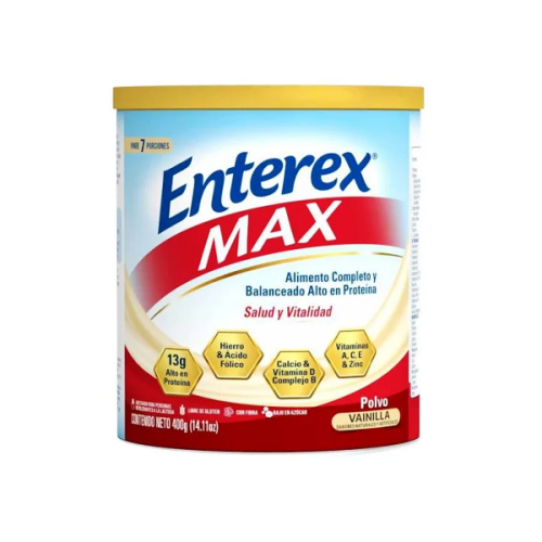 Enterex Max Alimento Polvo Vainilla 400 Gr.