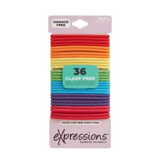 Expressions Set.36 Piezas Colas Para Cabello /Elasticas Ex841/36B