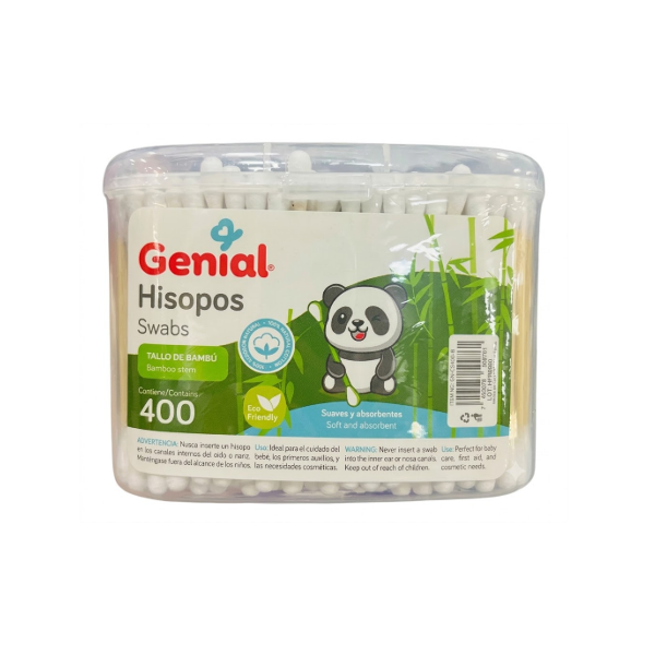 Genial Hisopos Cotton Swabs 0M+ 400Unds.