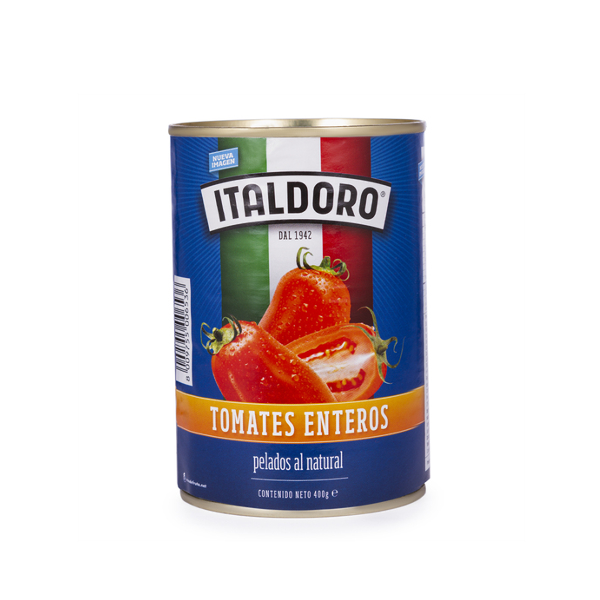 Italdoro Tomates Enteros Pelados Al Natural 400Gr