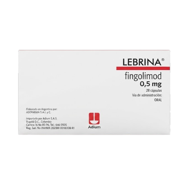 Lebrina - Fingolimod 0.5Mg X 28Caps. Adium