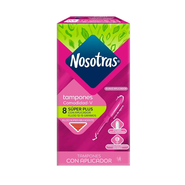 Nosotras Tampones Super Plus Con Aplicador X 8 Unidades