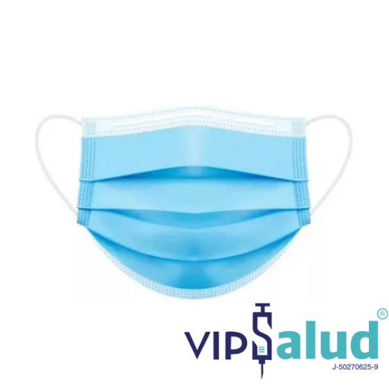 Tapaboca Azul Con Elastica . Vipsalud