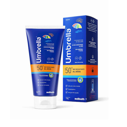 Umbrella Fotoprotector En Emulsion Spf 50+ Resistente Al Agua 170 Gr.