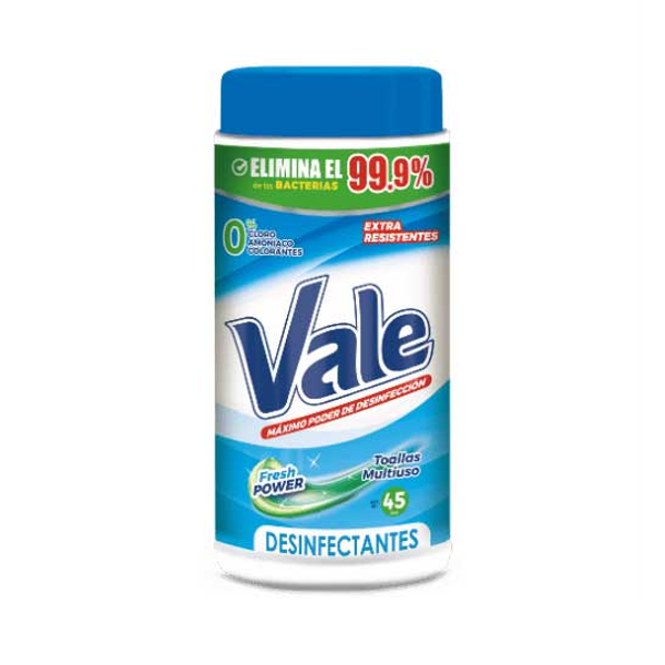 Vale Toallas Desinfectantes Fresh Power X 45 Unidades