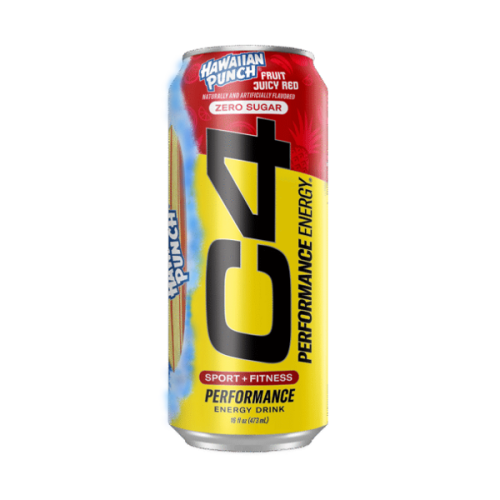 C4 Performance Energy Drink Hawallan Punch Fruit Juicy Red Sin Azúcar  473Ml