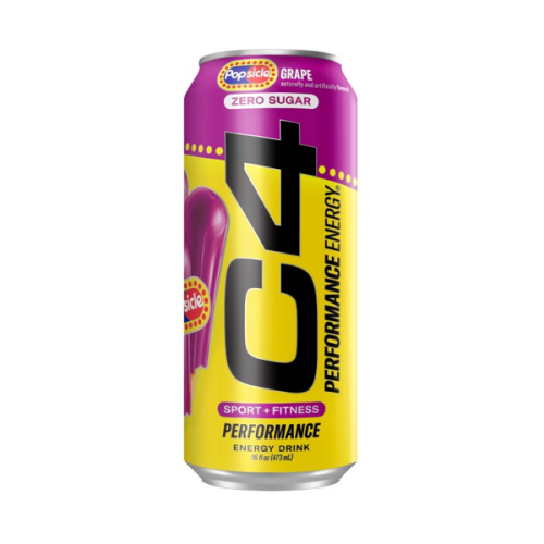 C4 Performance Energy Drink Popsicle Grape Sin Azúcar  473Ml