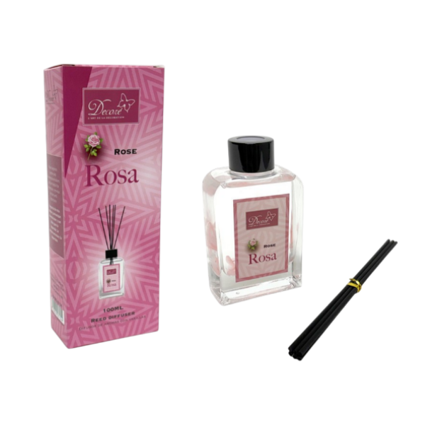 Decore Difusor De Aromas Con Varillas Rose 100Ml 769-Dbe-03134