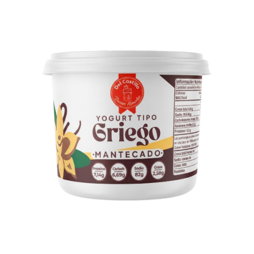 Del Castillo Yogur Griego Mantecado 500Gr