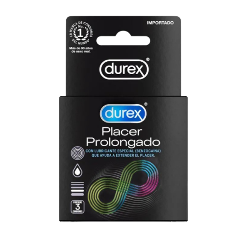 Durex Preservativo Placer Prolongado X 3 Unidades