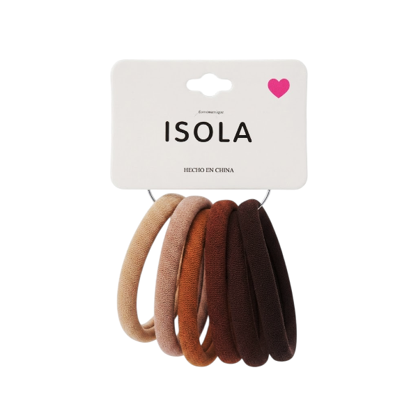 Isola Set 6 Piezas Colas Para Cabello/Elasticas 40005