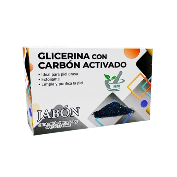 Jabon De Glicerina Con Carbon Activado X 75Gr.Recettemark