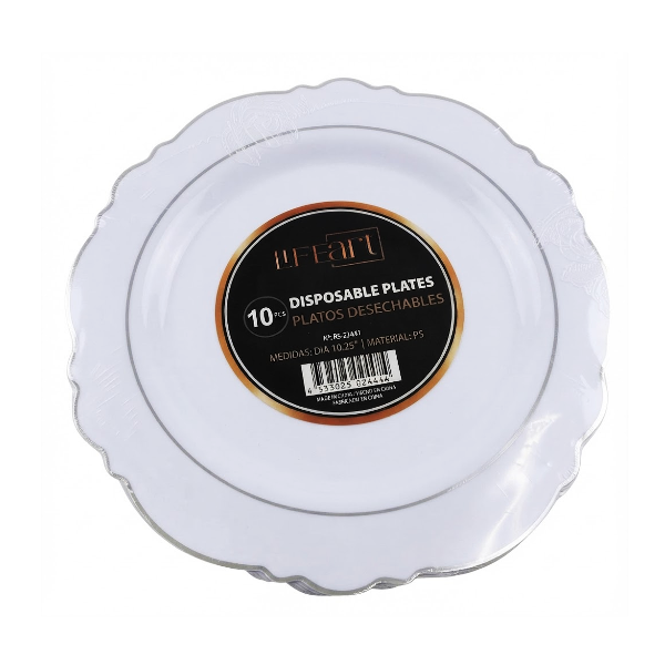 Lifeart Set.10 Platos Desechechables 10.25" N25-02441