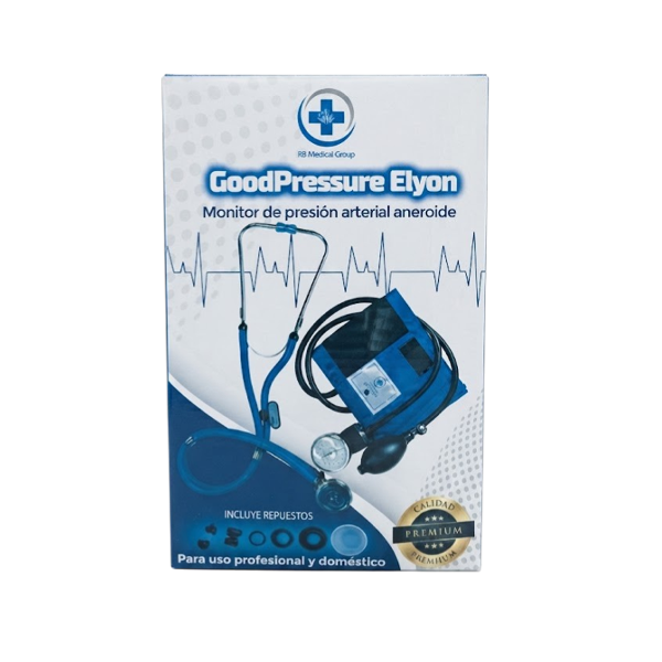 Tensiometro Manual Con Estetoscopio Azul Elyon