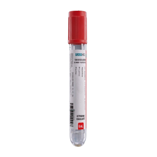 Tubo De Ensayo 6Ml Rojo Grossmed