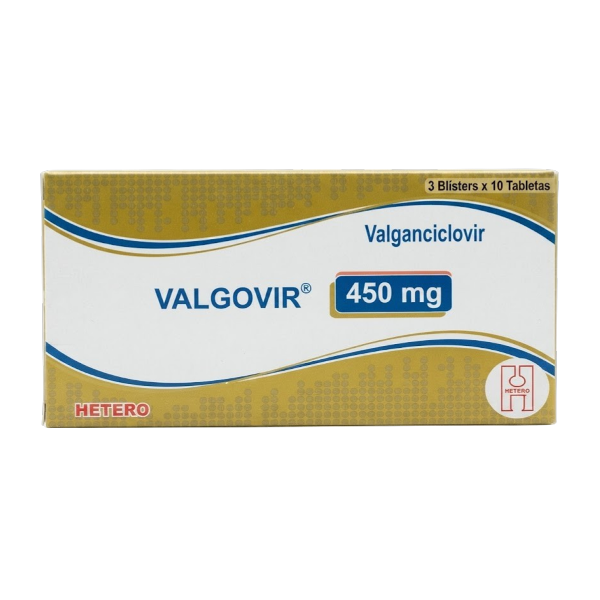 Valgovir Valganciclovir  450Mg X 30 Tabletas Hetero