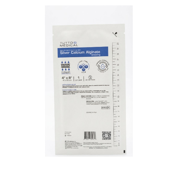 Aposito De Alginato De Calcio Con Plata 10 X 20Cm Tutto Medical