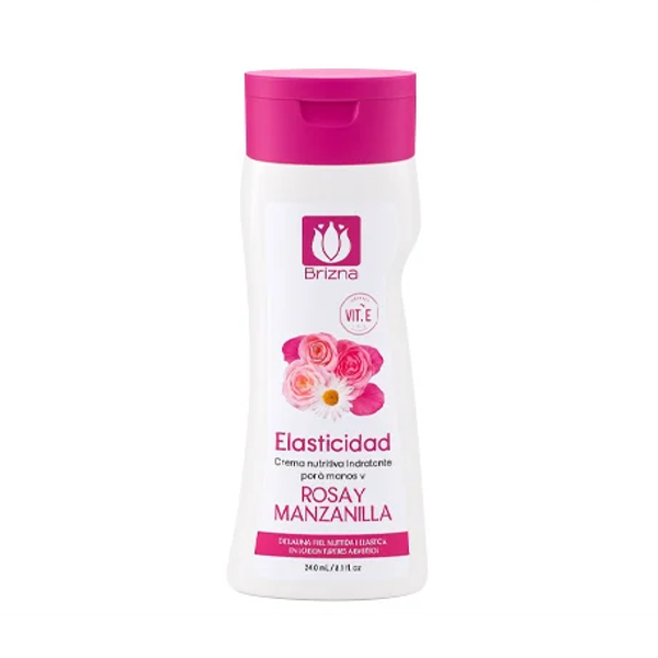 Brizna Crema Nutritiva Para Manos Y Cuerpo Rosa Y Manzanilla 240Ml