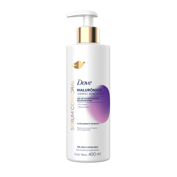 Dove Serum Corporal Hialuronico+Dermo Renovador 400Ml