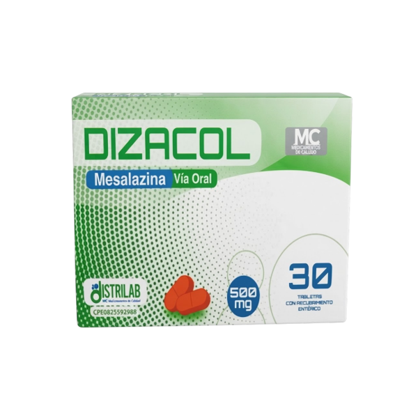 Dizacol-Mesalazina 500Mg X 30 Tabletas Distrilab