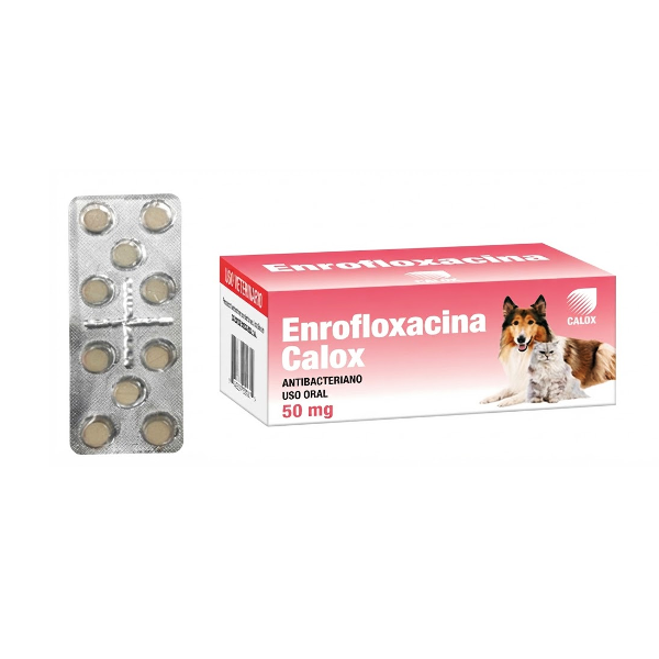 Enrofloxacina 50Mg X 10Tabletas De Dispensador (Uso Veterinario). Calox
