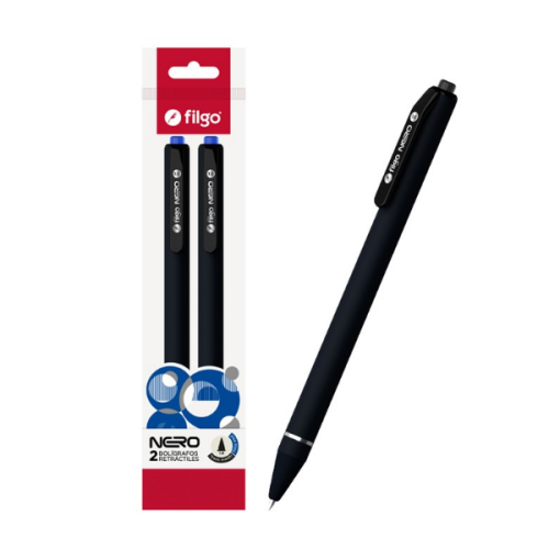 Filgo Boligrafos Retractiles Nero X 2 Unidades Nr10-F2-001