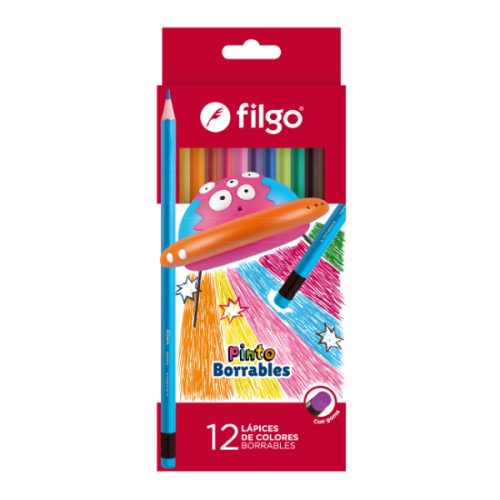 Filgo Lapices De Colores Borrables X 12 Unidades Pn201G-E12-Sur