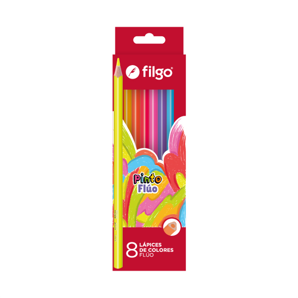 Filgo Lapices De Colores Fluo X 8 Unidades Pn401-E8-Flu