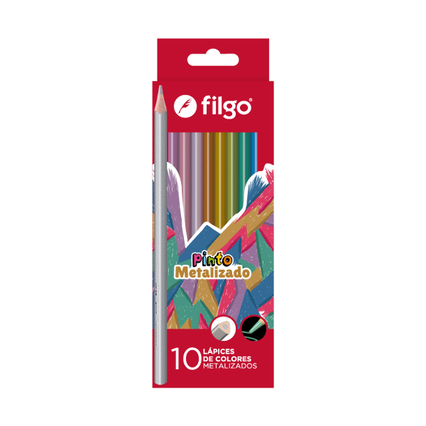 Filgo Lapices De Colores Metalizado X 10 Unidades Pn401-E10-Met