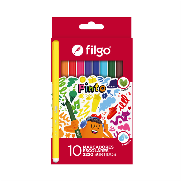 Filgo Marcadores Escolares 2220 X 10 Unidades Cm2220-E10-Sur