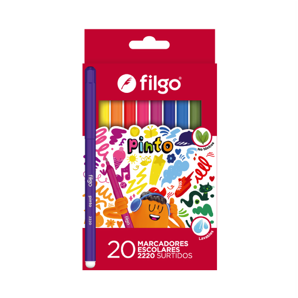 Filgo Marcadores Escolares 2220 X 20 Unidades Cm2220-E20-Sur