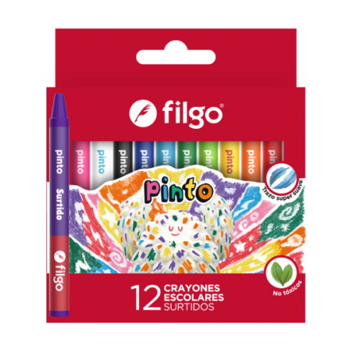 Filgo Pinto Crayones Escolares X 12 Unidades Wxc-E12-Sur
