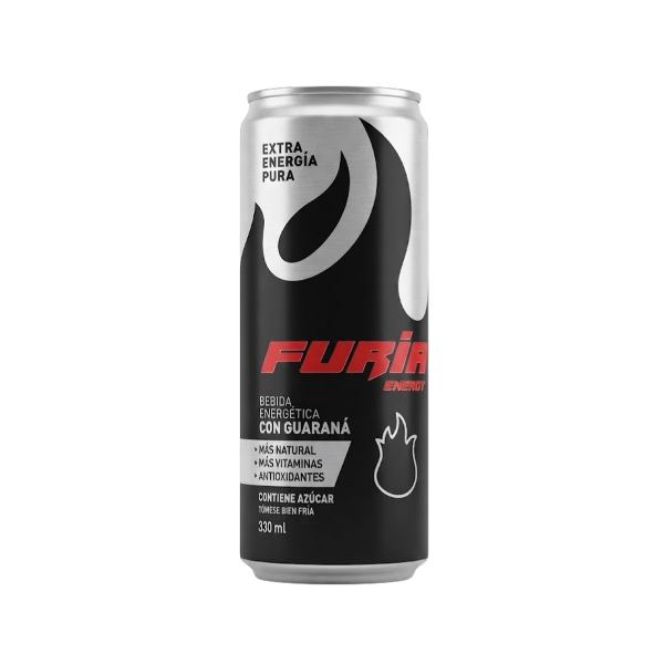 Furia Bebida Energetica Guarana Con Azucar 330Ml.