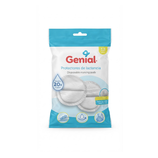 Genial Protectores De Lactancia Bolsa 12 Piezas Gn-Bp-41001P.