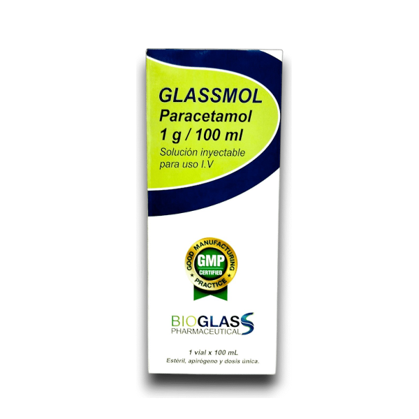 Glassmol Paracetamol Ampollas 1G/100Ml I.M/I.V Bioglass